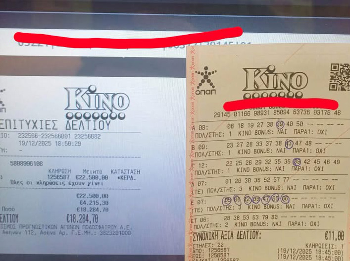 Μέγας μύστης Τρικαλινός, κέρδισε 18.284 € στο ΚΙΝΟ